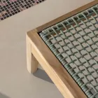 كرسي استرخاء للحديقة من خشب الساج والحبل - جون Viadurini