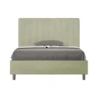 سرير من الألياف الدقيقة مقاس 120×200 سم بخطوط عمودية متناظرة، صنع في إيطاليا - قفاز Viadurini