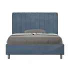 سرير من الألياف الدقيقة مقاس 140×200 سم بخطوط عمودية متناظرة، صنع في إيطاليا - قفاز Viadurini