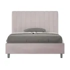 سرير من الألياف الدقيقة مقاس 140×200 سم بخطوط عمودية متناظرة، صنع في إيطاليا - قفاز Viadurini