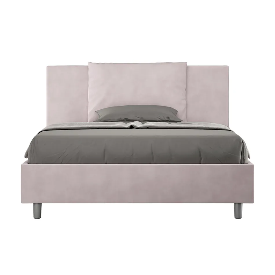 لوح رأس سرير مقاس 140×200 سم مع وسائد من الألياف الدقيقة، صنع في إيطاليا - أولمبيكس Viadurini