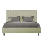 سرير من الألياف الدقيقة مقاس 160×200 سم بخطوط عمودية متناظرة، صنع في إيطاليا - قفاز Viadurini