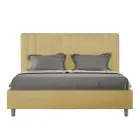 سرير من الألياف الدقيقة مقاس 160×200 سم بخطوط عمودية متناظرة، صنع في إيطاليا - قفاز Viadurini