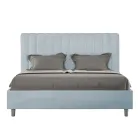 سرير من الألياف الدقيقة مقاس 160×200 سم بخطوط عمودية متناظرة، صنع في إيطاليا - قفاز Viadurini