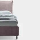 سرير مزدوج ١٦٠×١٩٠ مع وسادتين ناعمتين مع كشكشة محيطية - إرنستا Viadurini