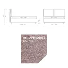 سرير مزدوج ١٦٠×١٩٠ مع وسادتين ناعمتين مع كشكشة محيطية - إرنستا Viadurini