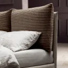 سرير مزدوج 160×190 مع وسادتين ناعمتين في لوح الرأس - ترامونتي Viadurini