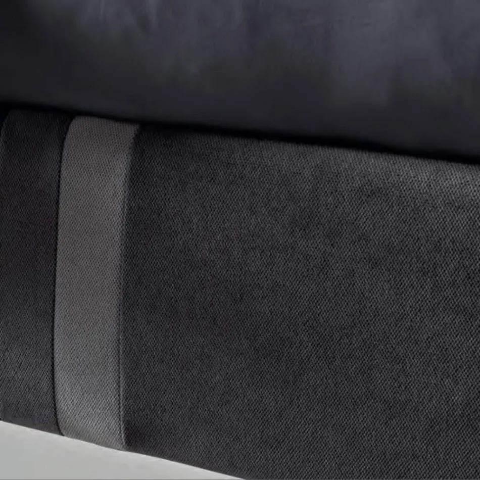 سرير مزدوج ١٦٠×١٩٠ مع خطين عموديين ومتوازيين بلونين - باولو Viadurini