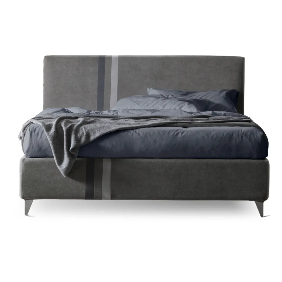 سرير مزدوج ١٦٠×١٩٠ مع خطين عموديين ومتوازيين بلونين - باولو Viadurini