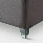 سرير مزدوج ١٦٠×١٩٠ مع أزرار مزخرفة في الوسائد - رايز Viadurini