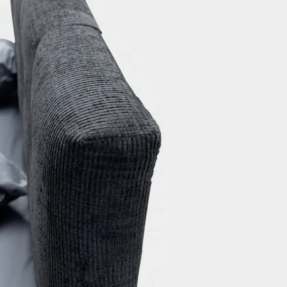 سرير مزدوج ١٦٠×١٩٠ مع حبال منقوشة عموديًا - قناع Viadurini