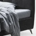 سرير مزدوج ١٦٠×١٩٠ مع حبال منقوشة عموديًا - قناع Viadurini