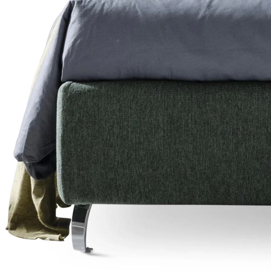 سرير مزدوج ١٦٠×١٩٠ سم بلمسة نهائية غير متماثلة بلونين - ياسمين Viadurini