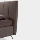 سرير مزدوج ١٦٠×١٩٠ مع حشوة وأشرطة رأسية - نايس Viadurini