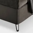 سرير مزدوج ١٦٠×١٩٠ مع حشوة وأشرطة رأسية - نايس Viadurini