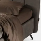 سرير مزدوج ١٦٠×١٩٠ مع حشوة وأشرطة رأسية - نايس Viadurini