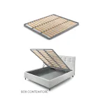 سرير مزدوج ١٦٠×١٩٠ مع حشوة على شكل وسادة - بريز Viadurini