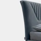 سرير مزدوج 160×190 مع حشوات مبطنة وشرائح عريضة - جديد Viadurini