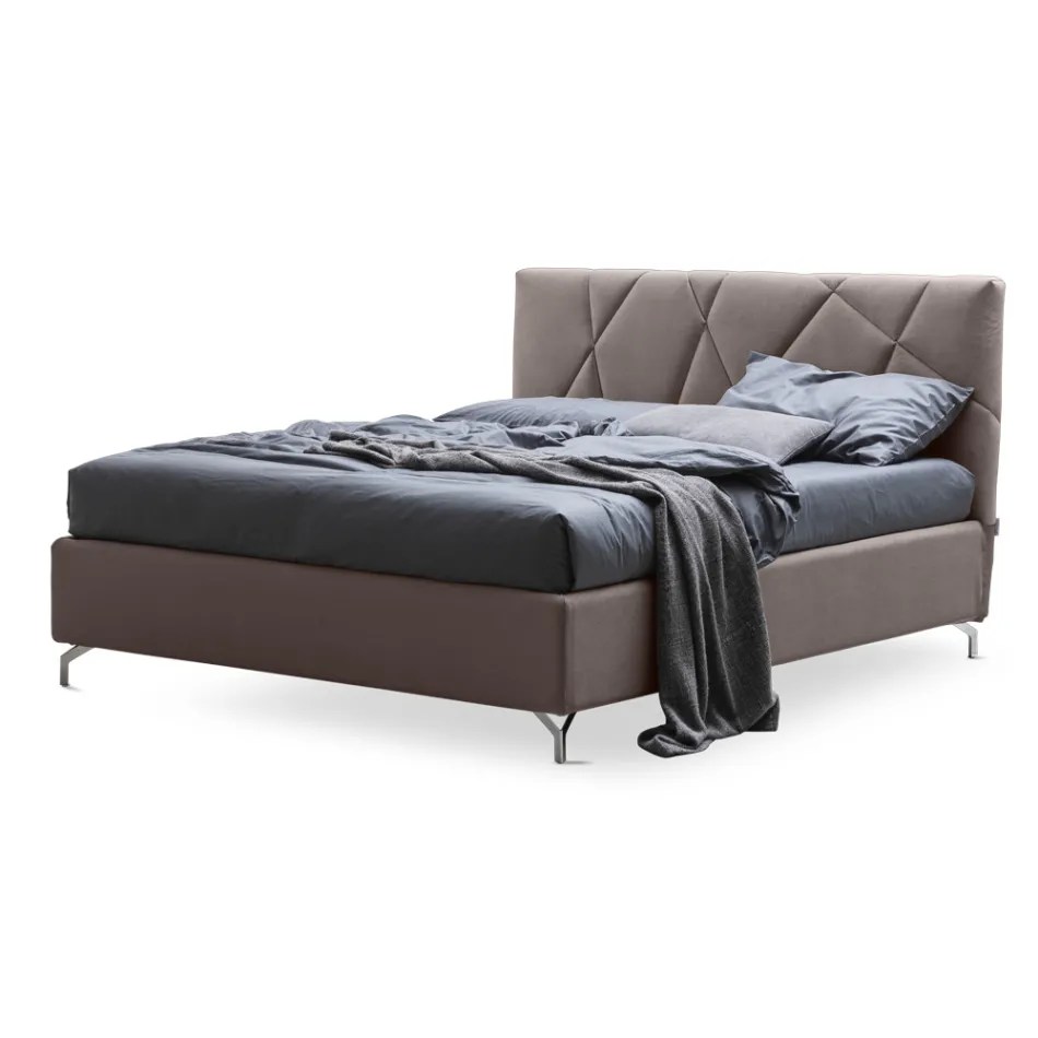 سرير مزدوج ١٦٠×١٩٠ مع خياطة هندسية - سيوتولينو Viadurini