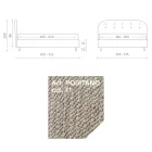 سرير مزدوج 160×190 بخطوط منحنية وأزرار صنع في إيطاليا - أورينتي Viadurini