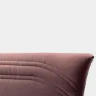 سرير مزدوج ١٦٠×١٩٠ بخطوط منحنية وشريط مبطن مزدوج - Gioie Viadurini