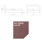 سرير مزدوج ١٦٠×١٩٠ بخطوط منحنية وشريط مبطن مزدوج - Gioie Viadurini