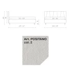 سرير مزدوج ١٦٠×١٩٠ مع جوانب مائلة في لوح الرأس - يوفوري Viadurini