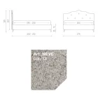 سرير مزدوج 160×190 مع لوح رأسي محيطي وأزرار - راحة Viadurini