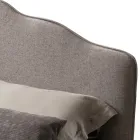 سرير مزدوج 160×190 مع لوح رأسي محيطي مكشكش مصنوع في إيطاليا - ريست Viadurini