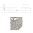 سرير مزدوج 160×190 مع لوح رأسي محيطي مكشكش مصنوع في إيطاليا - ريست Viadurini