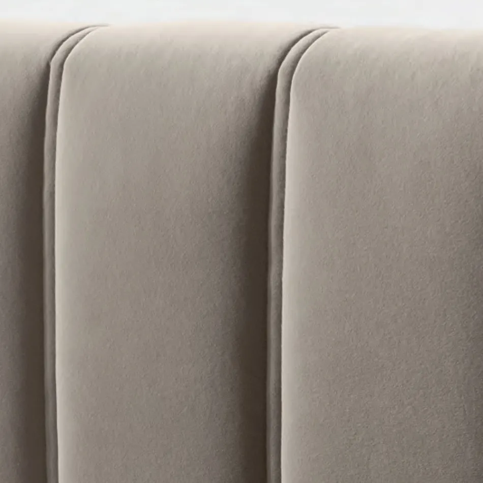 سرير مزدوج ١٦٠×١٩٠ مع خياطة وأشرطة عمودية عريضة - ماجان Viadurini