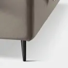 سرير مزدوج ١٦٠×١٩٠ مع خياطة وأشرطة عمودية عريضة - ماجان Viadurini