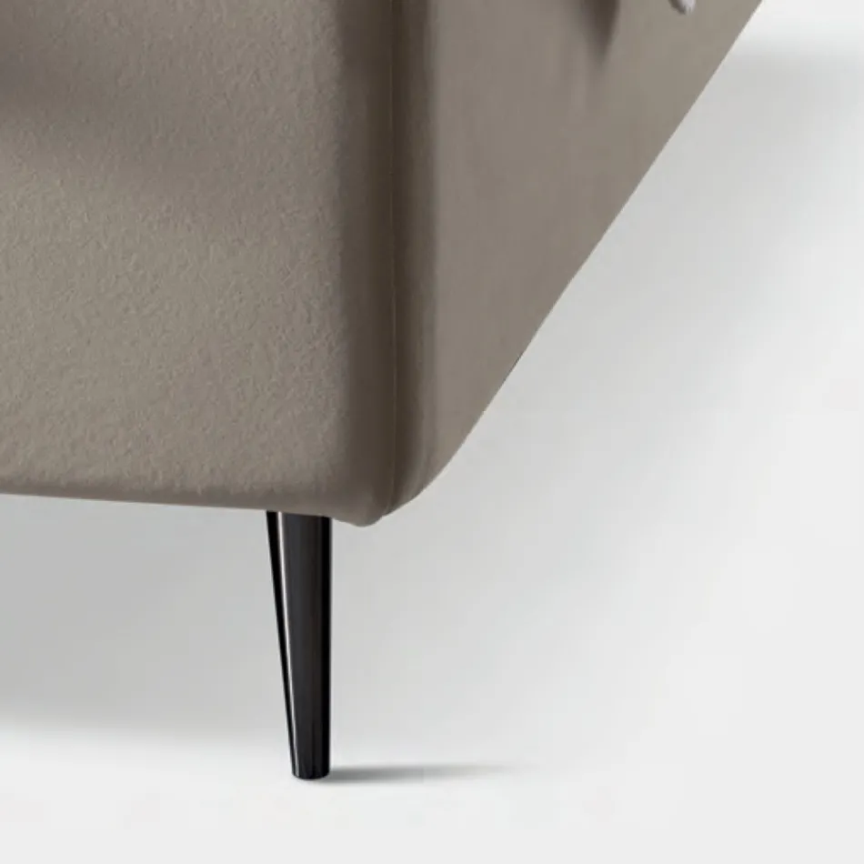 سرير مزدوج ١٦٠×١٩٠ مع خياطة وأشرطة عمودية عريضة - ماجان Viadurini