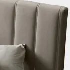 سرير مزدوج ١٦٠×١٩٠ مع خياطة وأشرطة عمودية عريضة - ماجان Viadurini