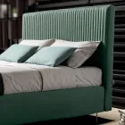 سرير مزدوج ١٦٠×١٩٠ سم مع خياطة متعددة الخطوط وأشرطة ضيقة - ميدوس Viadurini