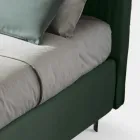 سرير مزدوج ١٦٠×١٩٠ سم مع خياطة متعددة الخطوط وأشرطة ضيقة - ميدوس Viadurini