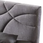 سرير مزدوج ١٦٠×١٩٠ مع خياطة منحنيات متقاطعة - دوار الشمس Viadurini