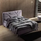 سرير مزدوج ١٦٠×١٩٠ مع خياطة منحنيات متقاطعة - دوار الشمس Viadurini