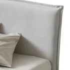 سرير مزدوج مقاس 160×190 سم مصنوع من القماش بأقدام معدنية، صنع في إيطاليا - دريمز Viadurini