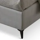 سرير مزدوج مقاس 160×190 سم مصنوع من القماش بأقدام معدنية، صنع في إيطاليا - دريمز Viadurini