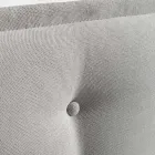 سرير مزدوج من القماش مقاس 160×190 سم مع لوح أمامي وأزرار، صنع في إيطاليا - دريمز Viadurini