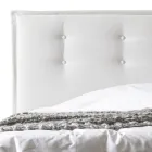 سرير مزدوج من القماش مقاس 160×190 سم مع لوح أمامي وأزرار، صنع في إيطاليا - دريمز Viadurini