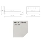 سرير مزدوج من القماش مقاس 160×190 سم مع لوح أمامي وأزرار، صنع في إيطاليا - دريمز Viadurini