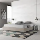 سرير مزدوج 180×200 سم مغطى بألياف دقيقة، صنع في إيطاليا - رياضي Viadurini