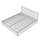 سرير مزدوج 190×200 سم مع لوح أمامي من الألياف الدقيقة، صنع في إيطاليا - بالوني Viadurini