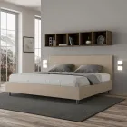 سرير مزدوج 200×200 سم مع لوح أمامي من الجلد الصناعي، صنع في إيطاليا - بالوني Viadurini