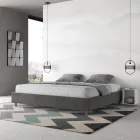 سرير مزدوج 200×200 سم مغطى بقماش مايكروفايبر، صنع في إيطاليا - رياضي Viadurini