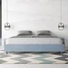 سرير مزدوج 200×200 سم مغطى بقماش مايكروفايبر، صنع في إيطاليا - رياضي Viadurini