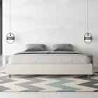 سرير مزدوج 200×200 سم مُنجّد بجلد صناعي، صنع في إيطاليا - رياضي Viadurini