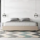 سرير مزدوج 200×200 سم مُنجّد بجلد صناعي، صنع في إيطاليا - رياضي Viadurini